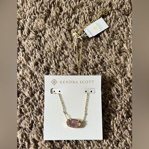 Elisa Gold Pendant Necklace in Amethyst